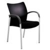 Trillipse chair with upholstored seat and arms